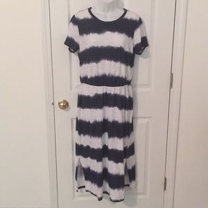 Old Navy Fun Indigo & White Tie Dye T Shirt Dress